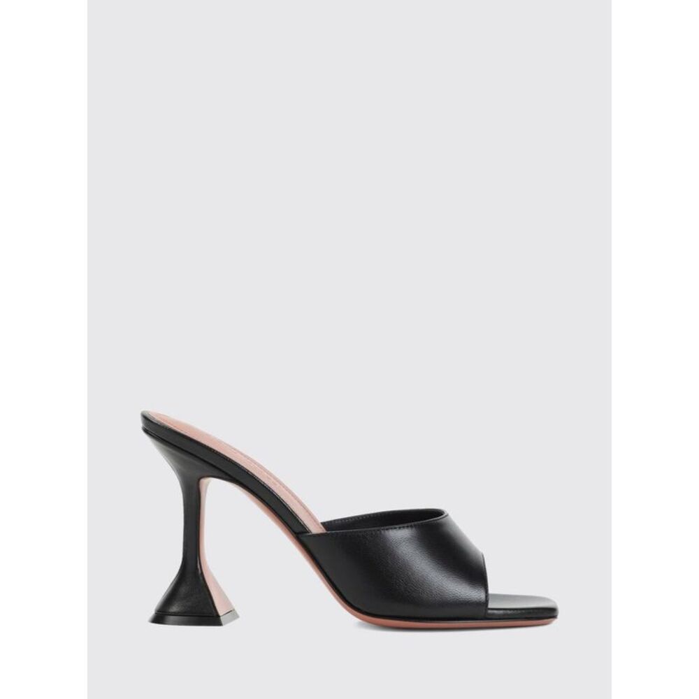 Amina Muaddi Women Lupita Leather Mules Amina Muaddi With A Signature Spool Heel